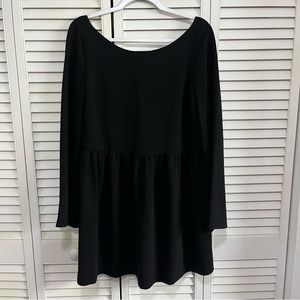 Elizabeth and James Black Long-Sleeve Mini Dress